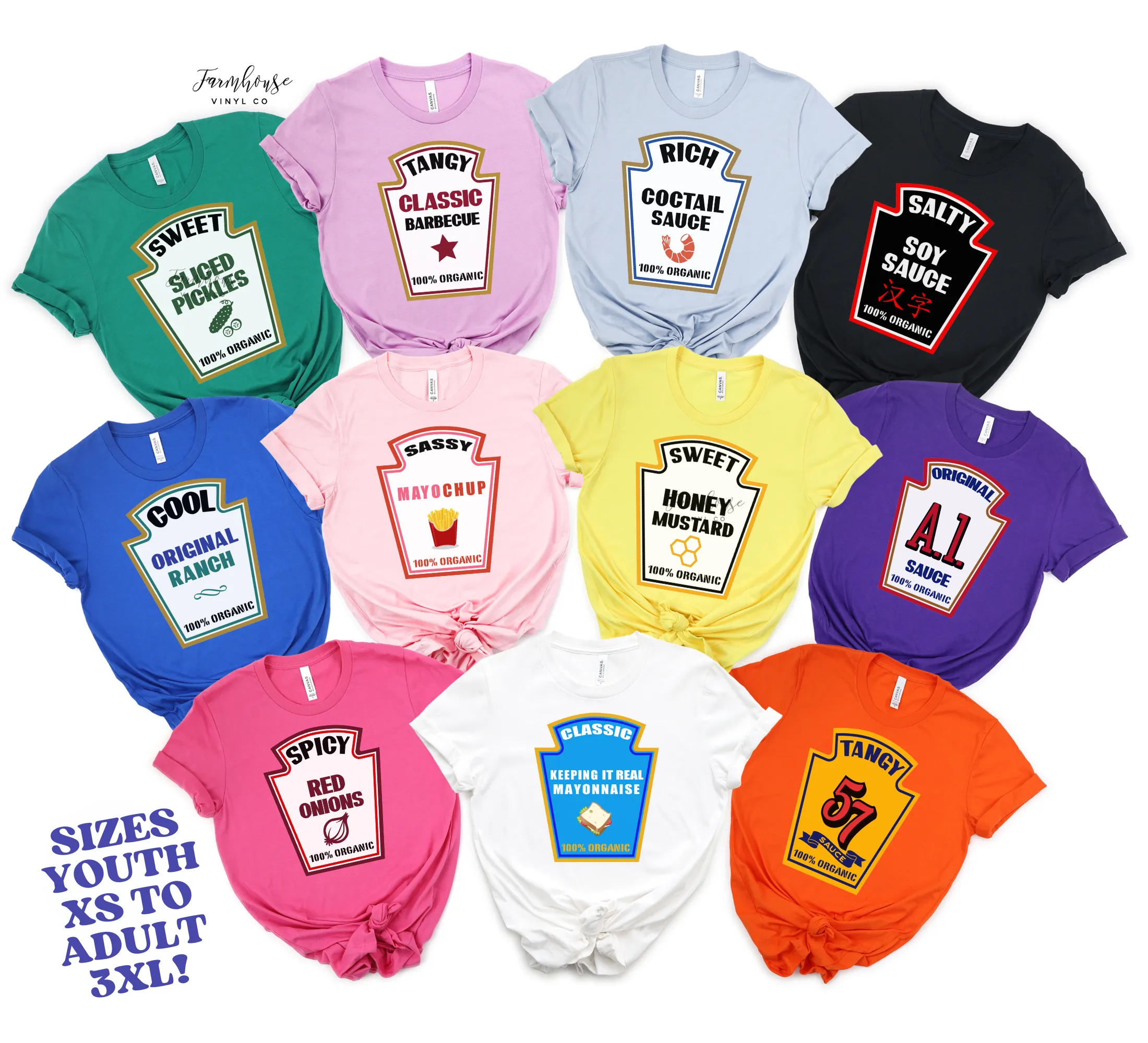 Halloween Group Condiment Shirts