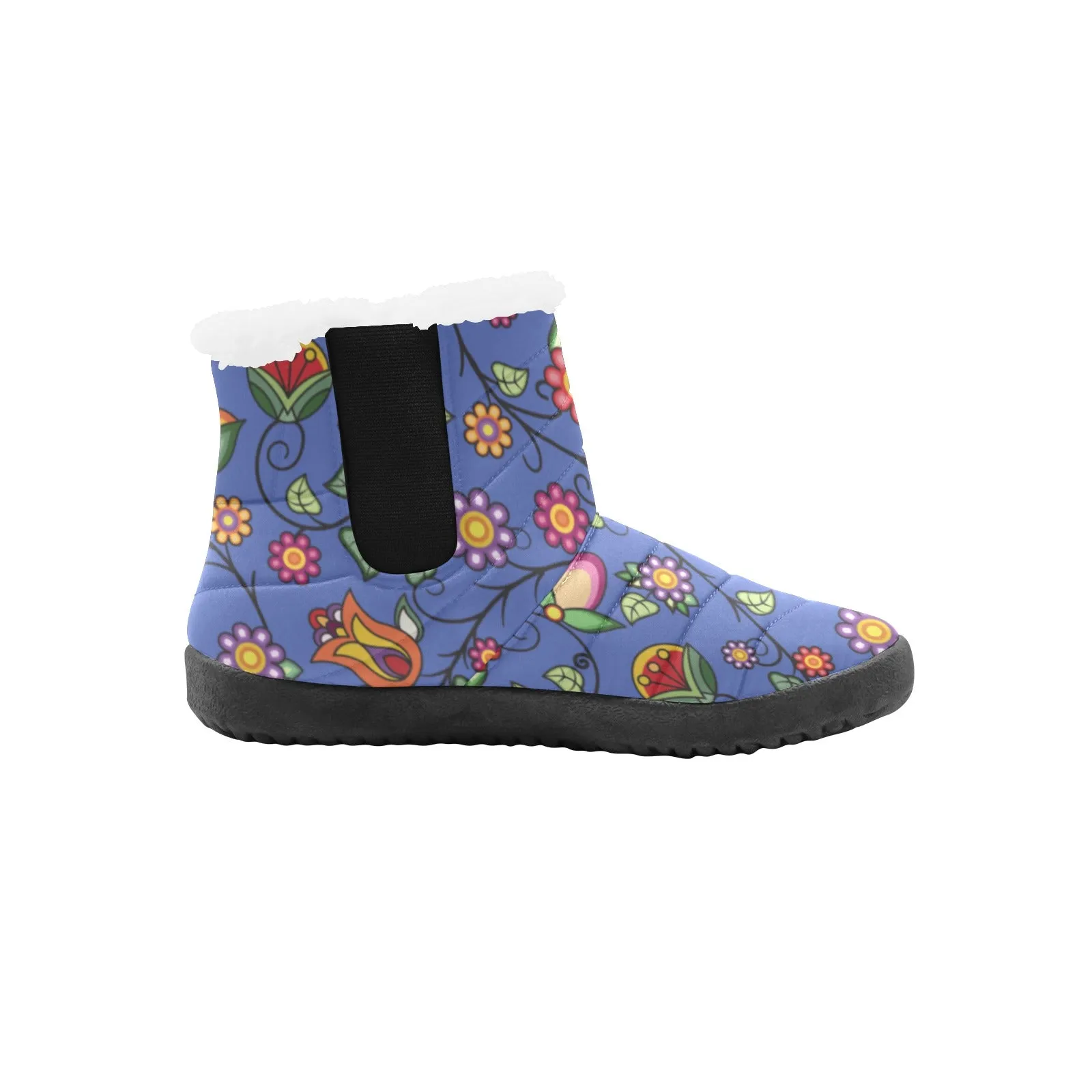 Heartbeat Petals Blue Men's Padded Winter Boot