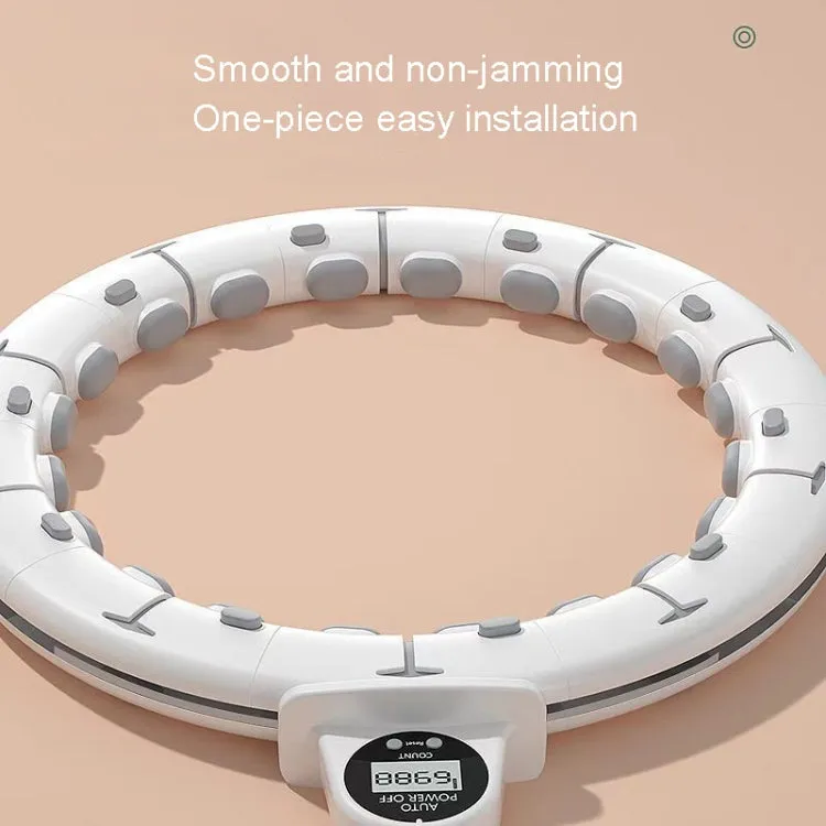 Intelligent Detachable Digital Display Counting Fitness Circle, Suitable Waist: 65-80cm White