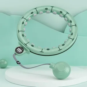 Intelligent Detachable Digital Display Counting Fitness Circle, Suitable Waist: 65-90cm Green