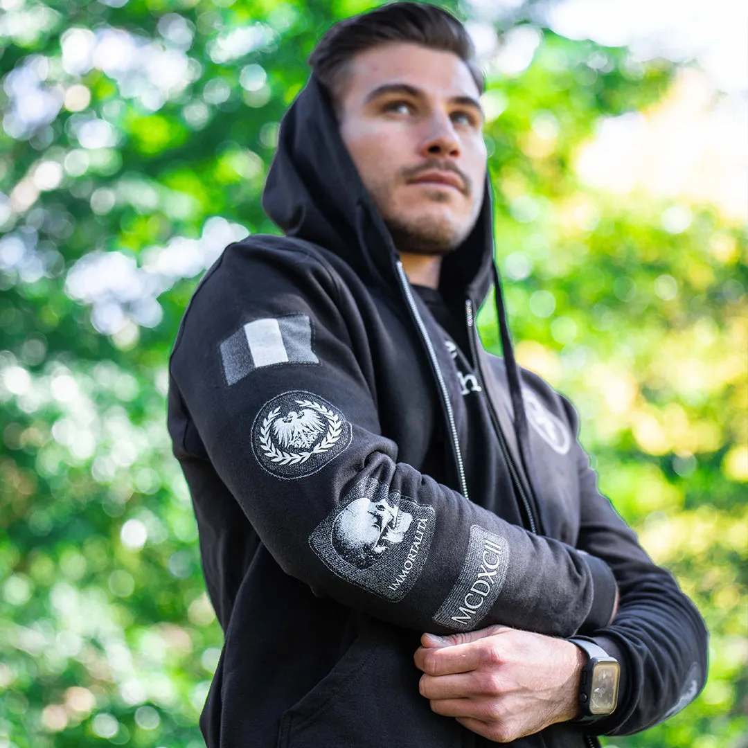 Italian Patches Full-Zip Hoodie