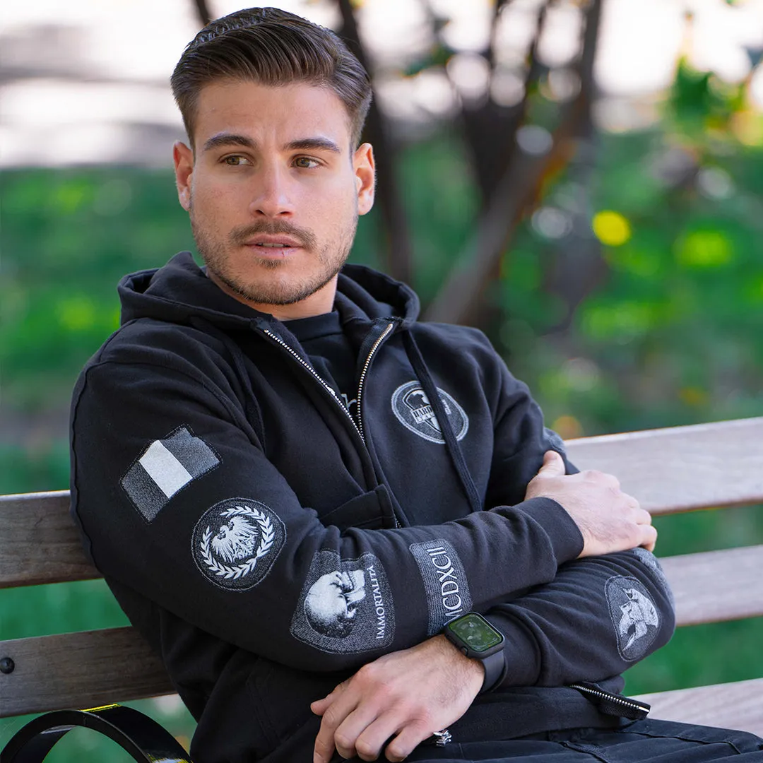 Italian Patches Full-Zip Hoodie