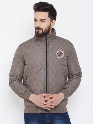 JUMP USA Men Brown Design Casual Quilted Jacket