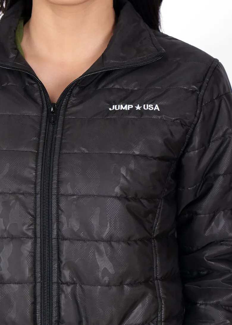 JUMP USA Women Frost Defense Black Quilted Jacket