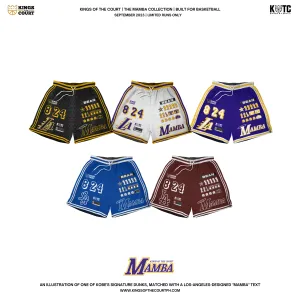 Kings of the Court Mamba Swingman Mesh Shorts Mamba Day 8/24 Collection