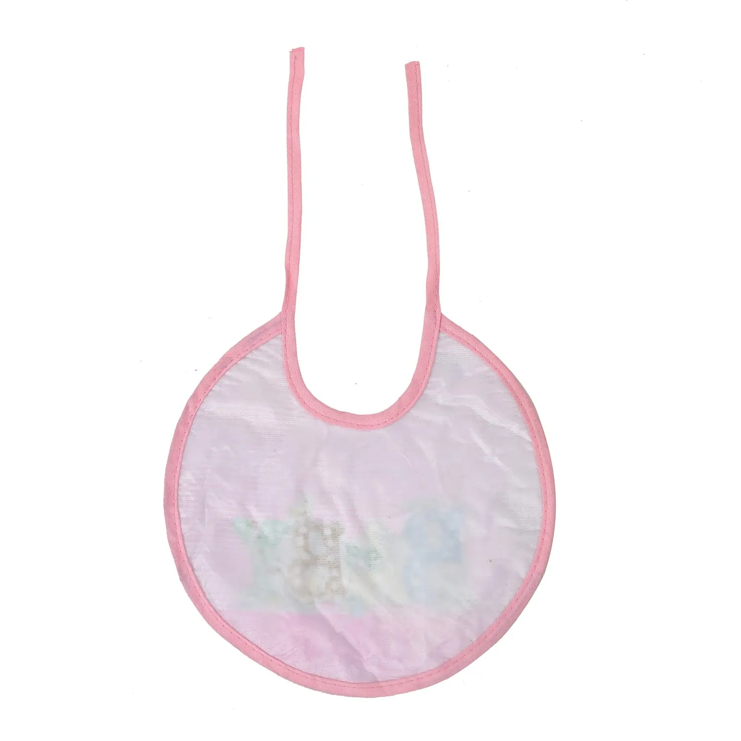 Kuber Industries Rouned Shaped Unisex Baby Cotton Super Bib, Baby Bib, Washable, Stain And Odor Resistant-Pack of 2 (Pink)-HS43KUBMART25532