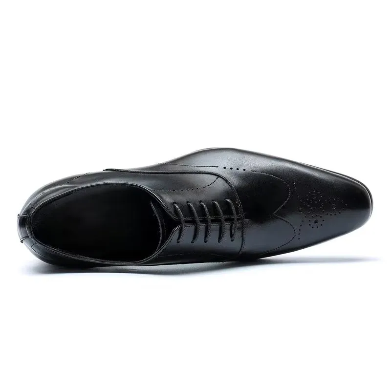 LeatherLux Elegance Oxford Dress Shoes