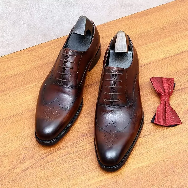 LeatherLux Elegance Oxford Dress Shoes