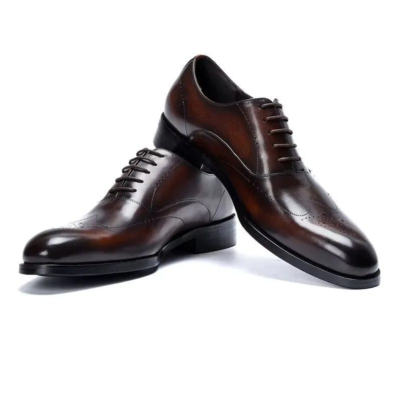 LeatherLux Elegance Oxford Dress Shoes