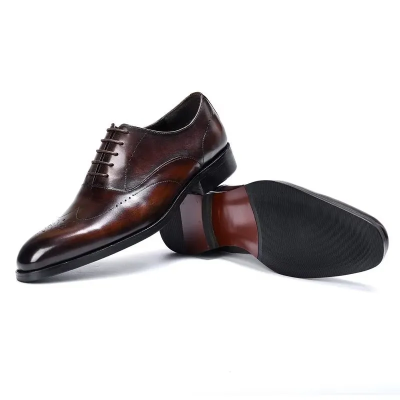 LeatherLux Elegance Oxford Dress Shoes