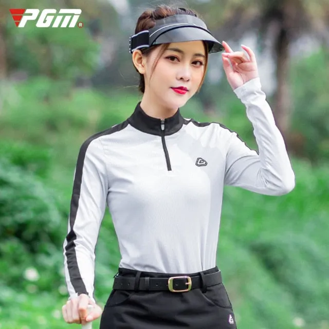 Long Sleeves Golf Shirt Ladies Spring Summer Sportswear Breathable Sports T-shirt Bottoming Tops