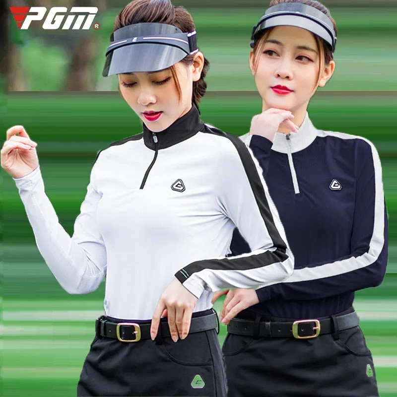 Long Sleeves Golf Shirt Ladies Spring Summer Sportswear Breathable Sports T-shirt Bottoming Tops