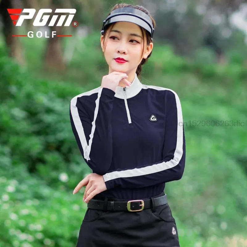 Long Sleeves Golf Shirt Ladies Spring Summer Sportswear Breathable Sports T-shirt Bottoming Tops