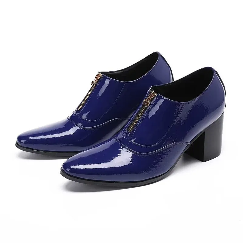 LuxeCroco Genuine Leather Slip-on Dress Shoes