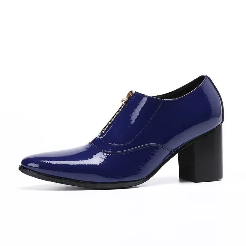 LuxeCroco Genuine Leather Slip-on Dress Shoes