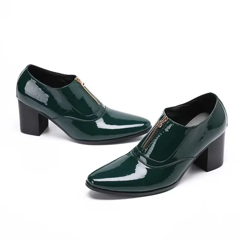 LuxeCroco Genuine Leather Slip-on Dress Shoes