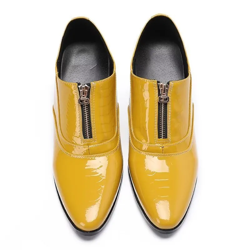 LuxeCroco Genuine Leather Slip-on Dress Shoes