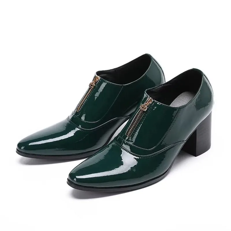 LuxeCroco Genuine Leather Slip-on Dress Shoes