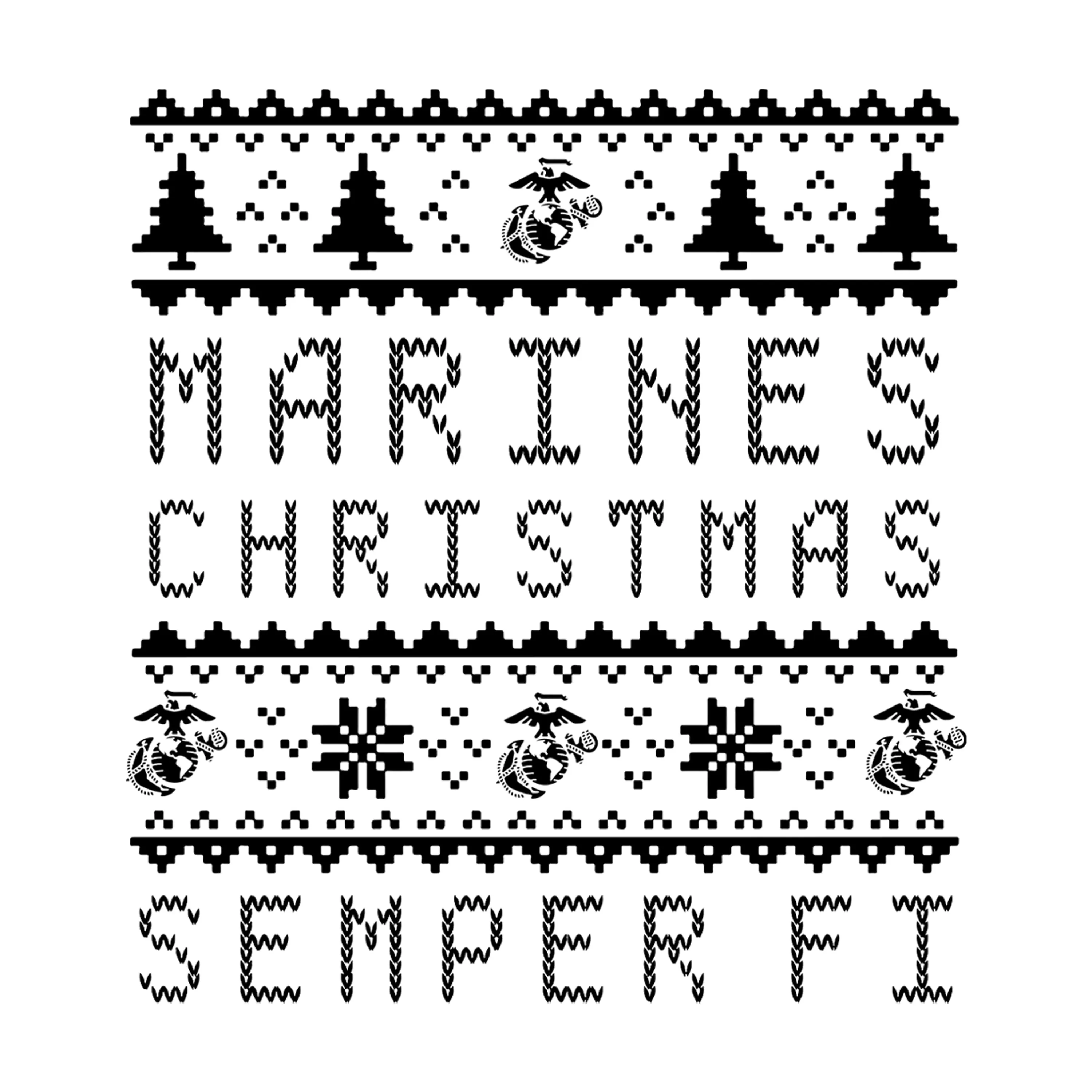 Marines Blackout Christmas Sweatshirt