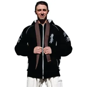 MEN EMBROIDERED KYOKUSHIN KANJI HOODIE FULL ZIPPER