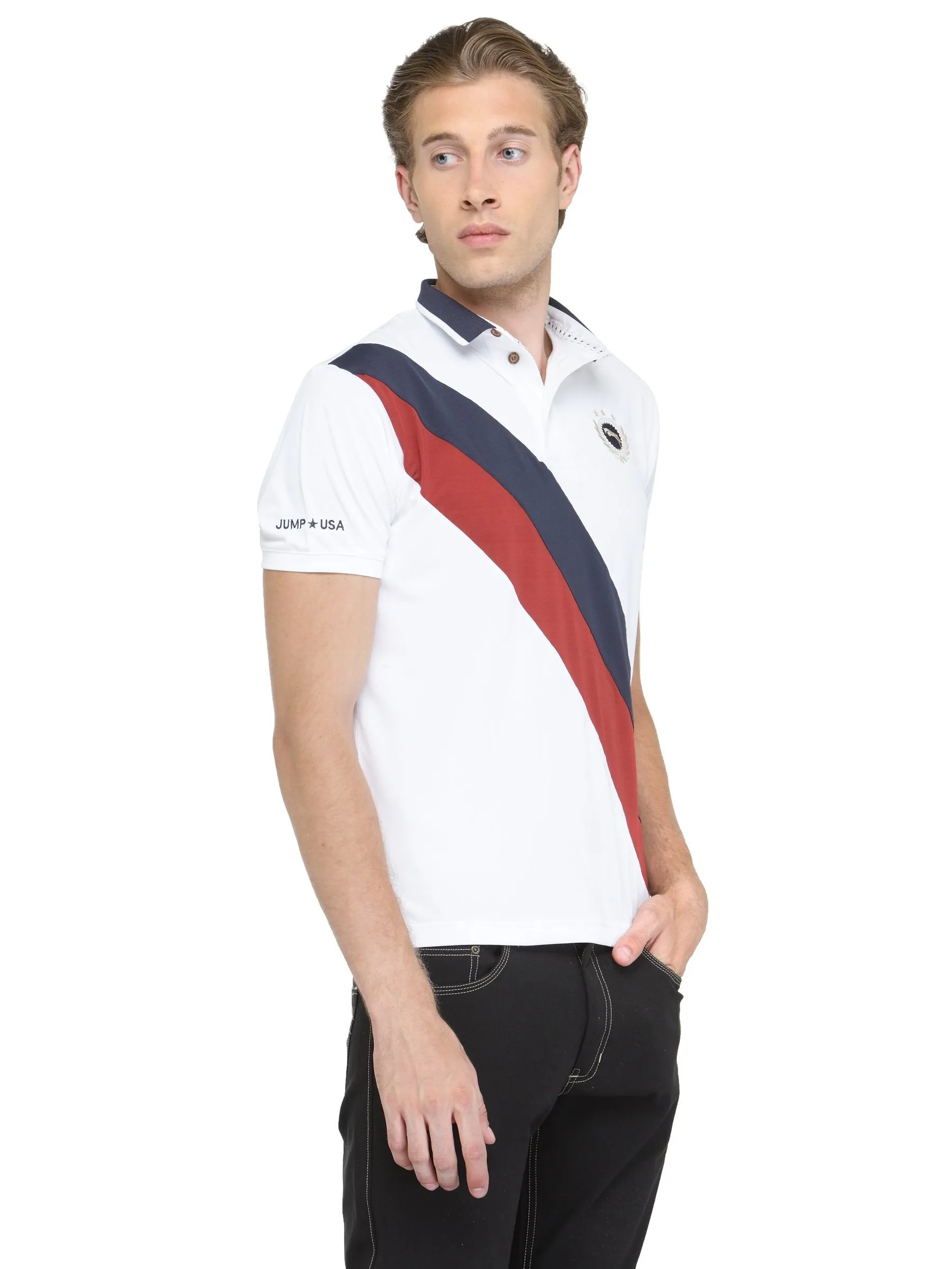 Men Short Sleeve Solid Polo T-Shirt