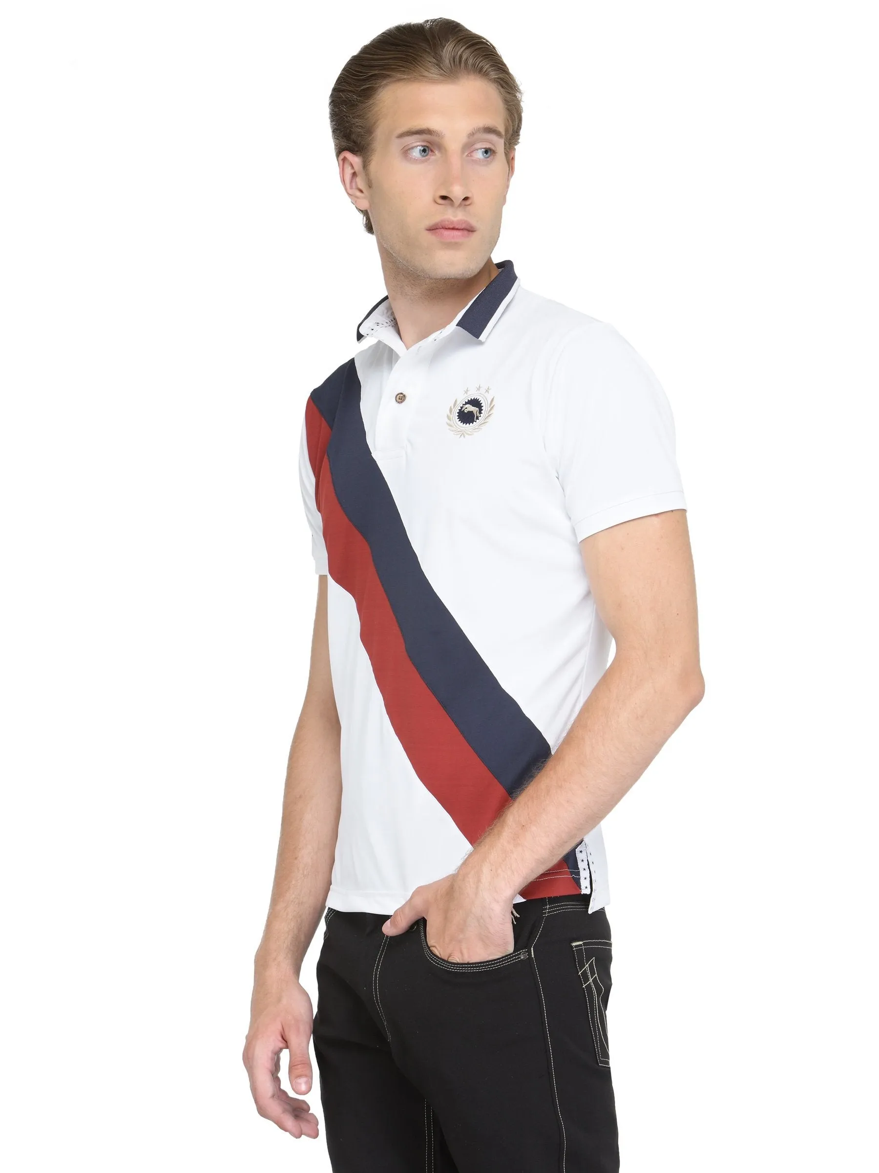 Men Short Sleeve Solid Polo T-Shirt