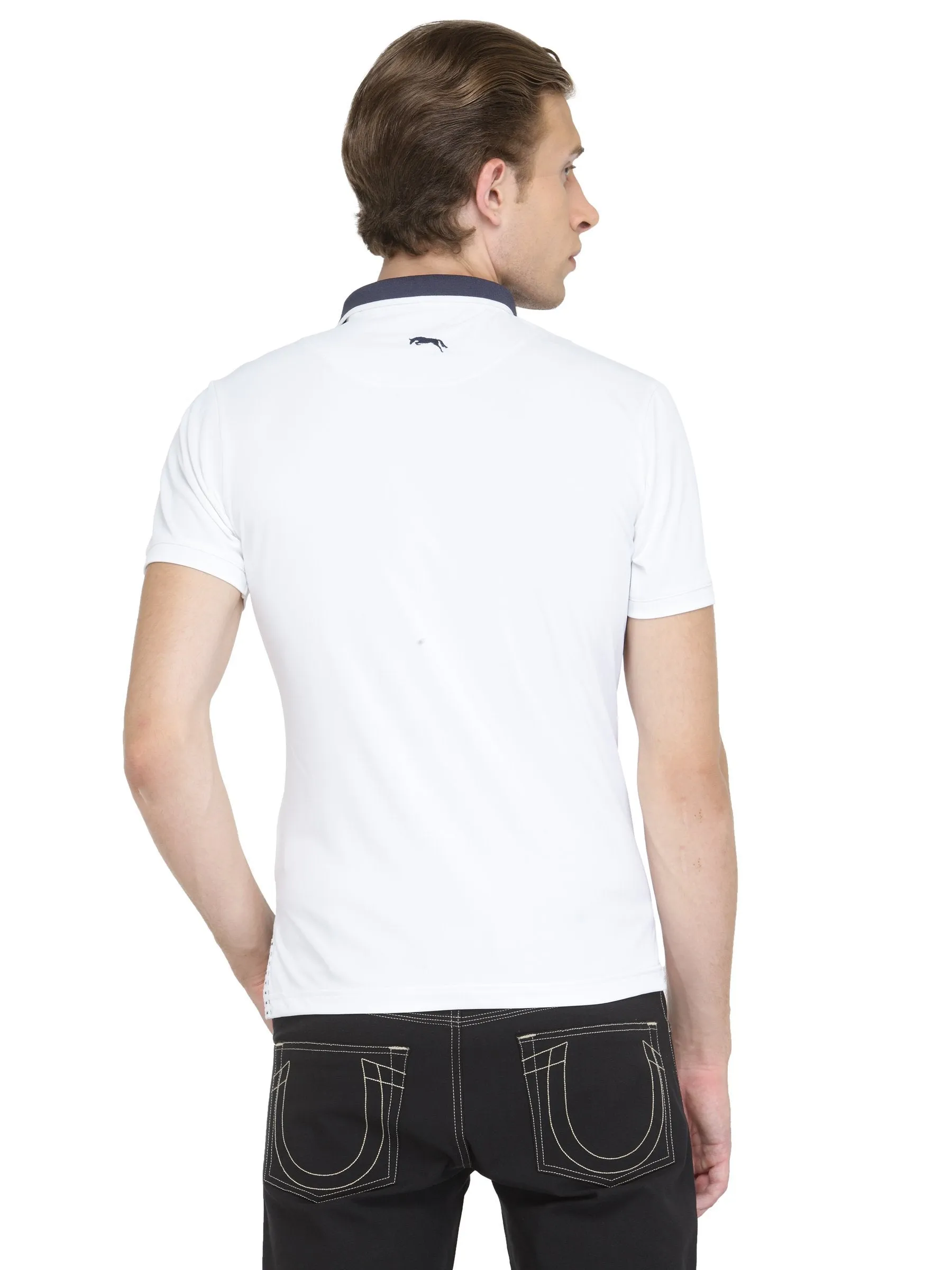 Men Short Sleeve Solid Polo T-Shirt