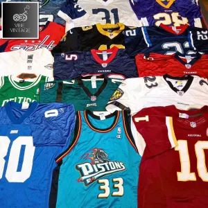 NFL-NBA-NHL DRI-FIT OFFICIAL JERSEYS - 33 PCS