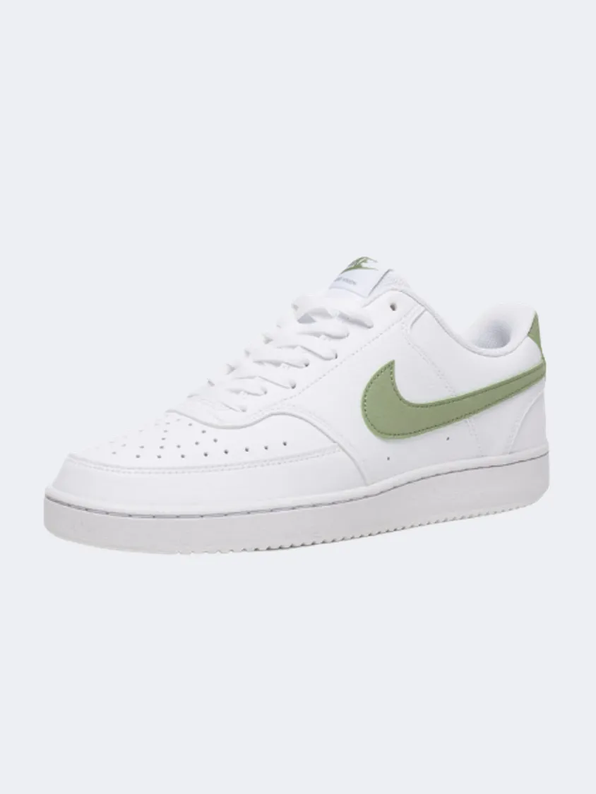 Nike Court Vision Low  Men Lifestyle Shoes White/Oil Green