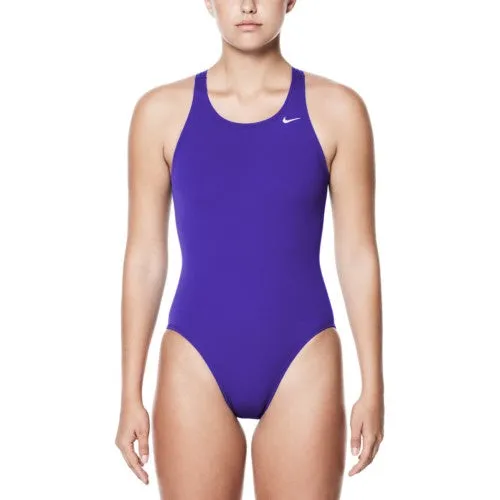 NIKE Poly Solid Women Swim Performance Fastback One Piece