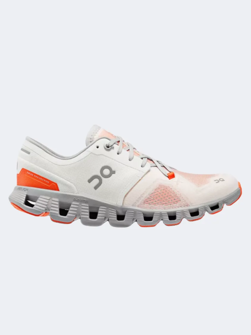 On Cloud X 3 Women Running Shoes Ivory/Alloy