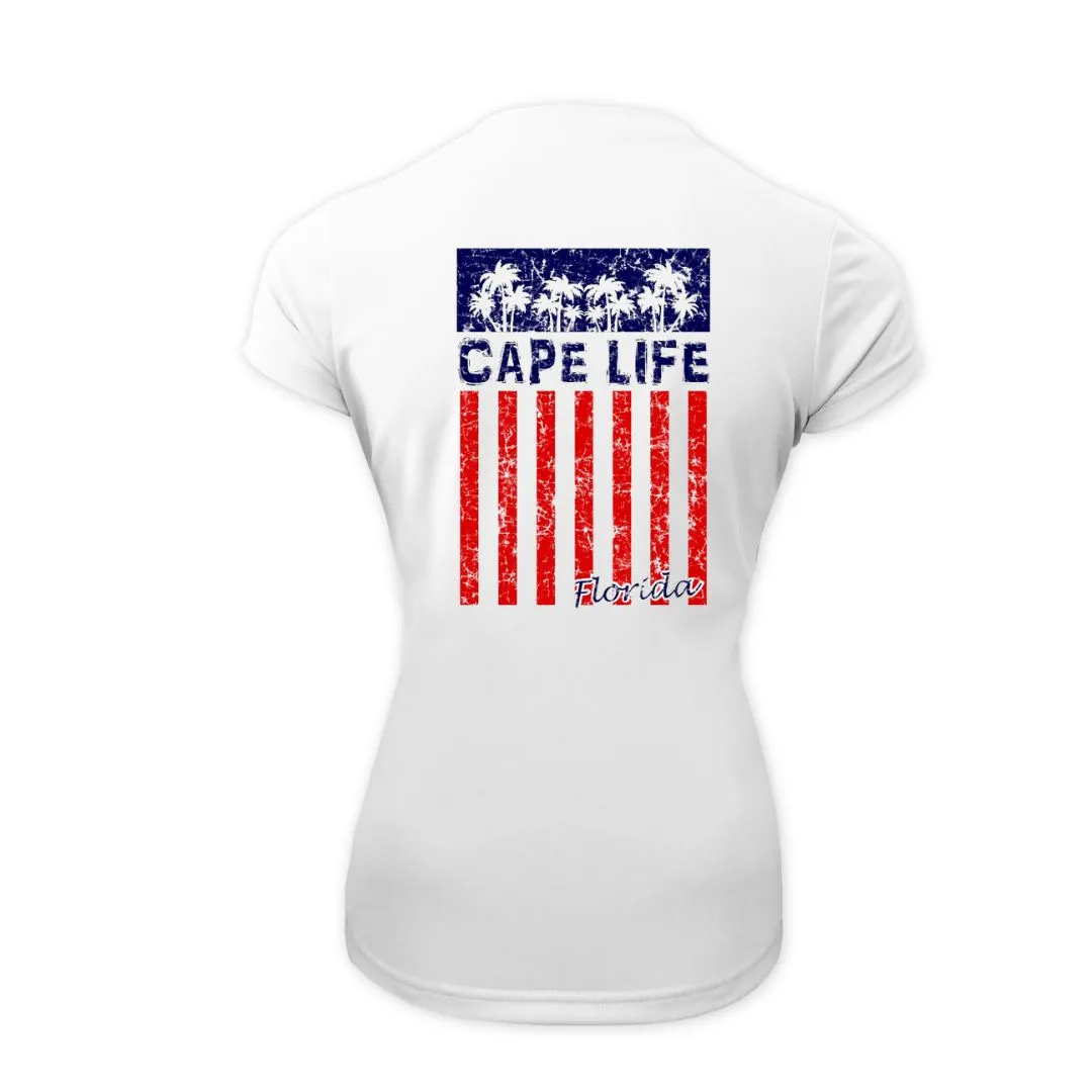 Palm Flag Sun Shirt - Women's UPF50 Sun Protection Shirt