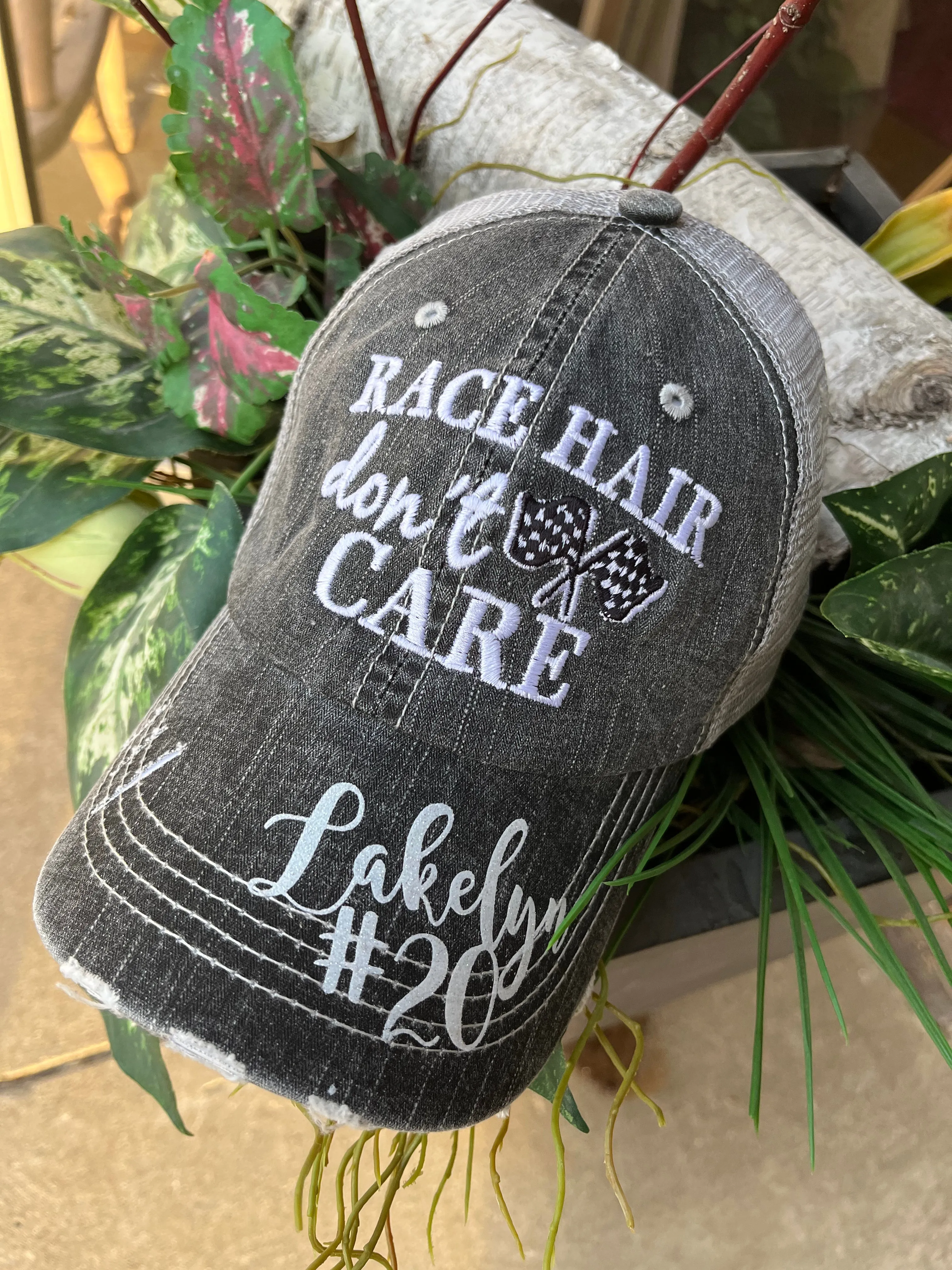 Personalized Racing hats Weekends are for racing Race hair dont care Raceday is the best day