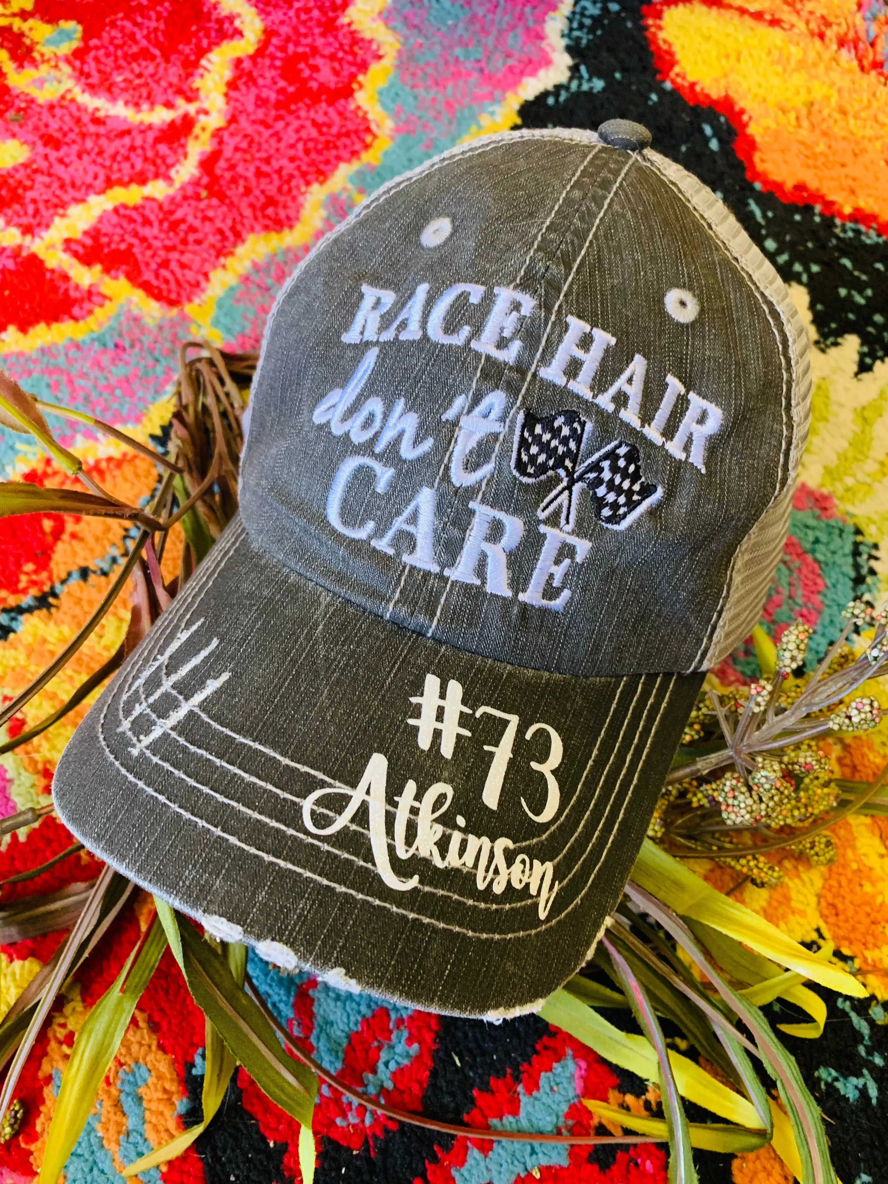 Personalized Racing hats Weekends are for racing Race hair dont care Raceday is the best day