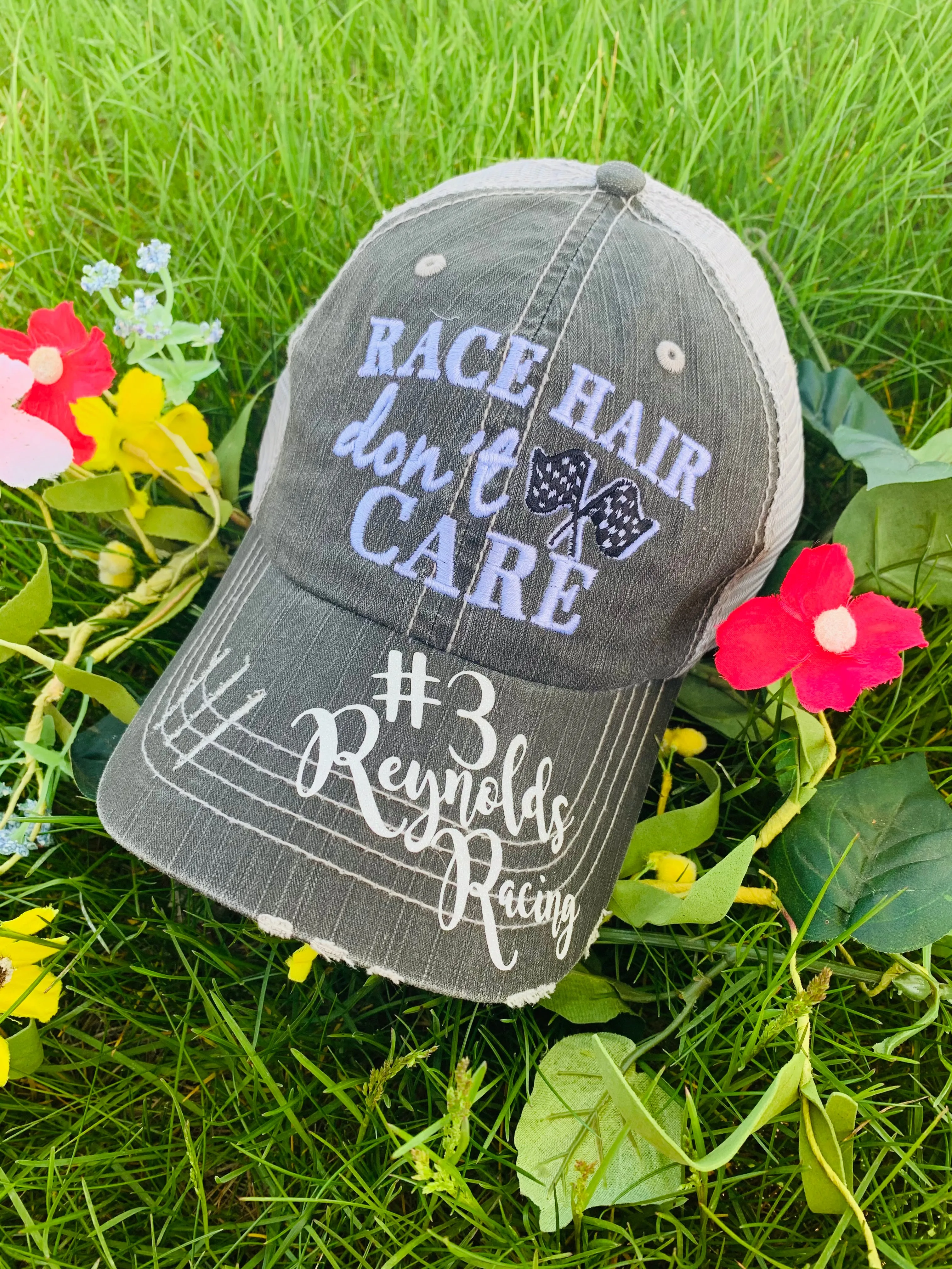 Personalized Racing hats Weekends are for racing Race hair dont care Raceday is the best day