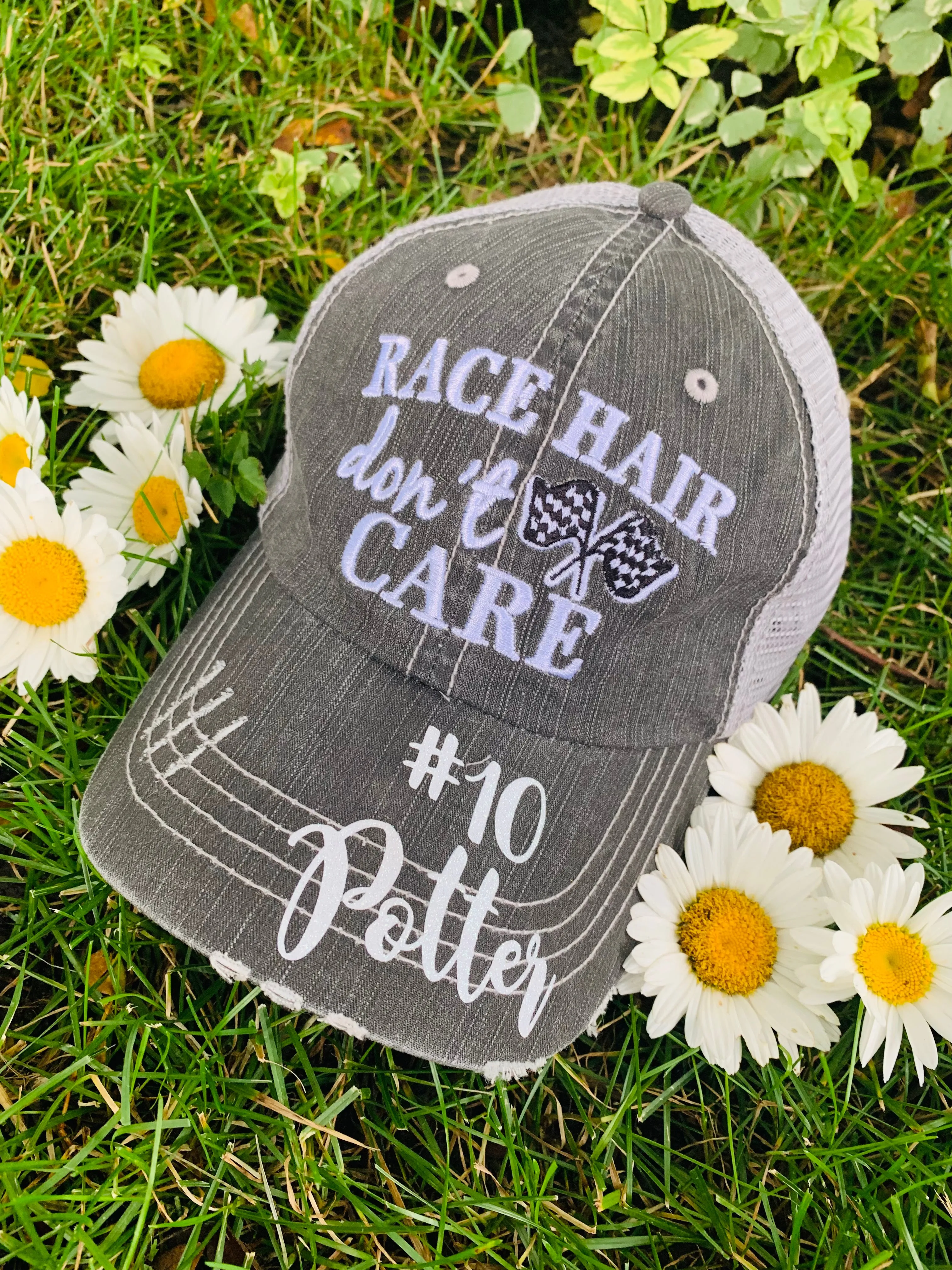 Personalized Racing hats Weekends are for racing Race hair dont care Raceday is the best day