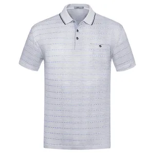 Polo Shirt Striped Light-colored Soft Mens Spring Summer