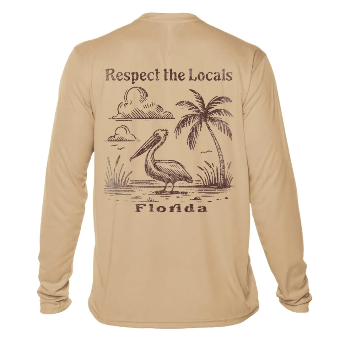 Respect the Locals Pelican Sun Shirt UPF50 - Florida or Custom Location