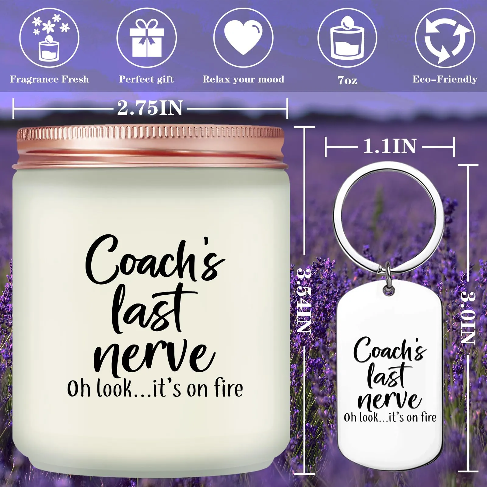 Risnoae Coach Gifts - Coach’s Last Nerve Candle - Appreciation Coach Gifts for Men Women - Christmas Birthday Gifts for Soccer Basketball Football Coach - Cheer Coach Gifts for Women