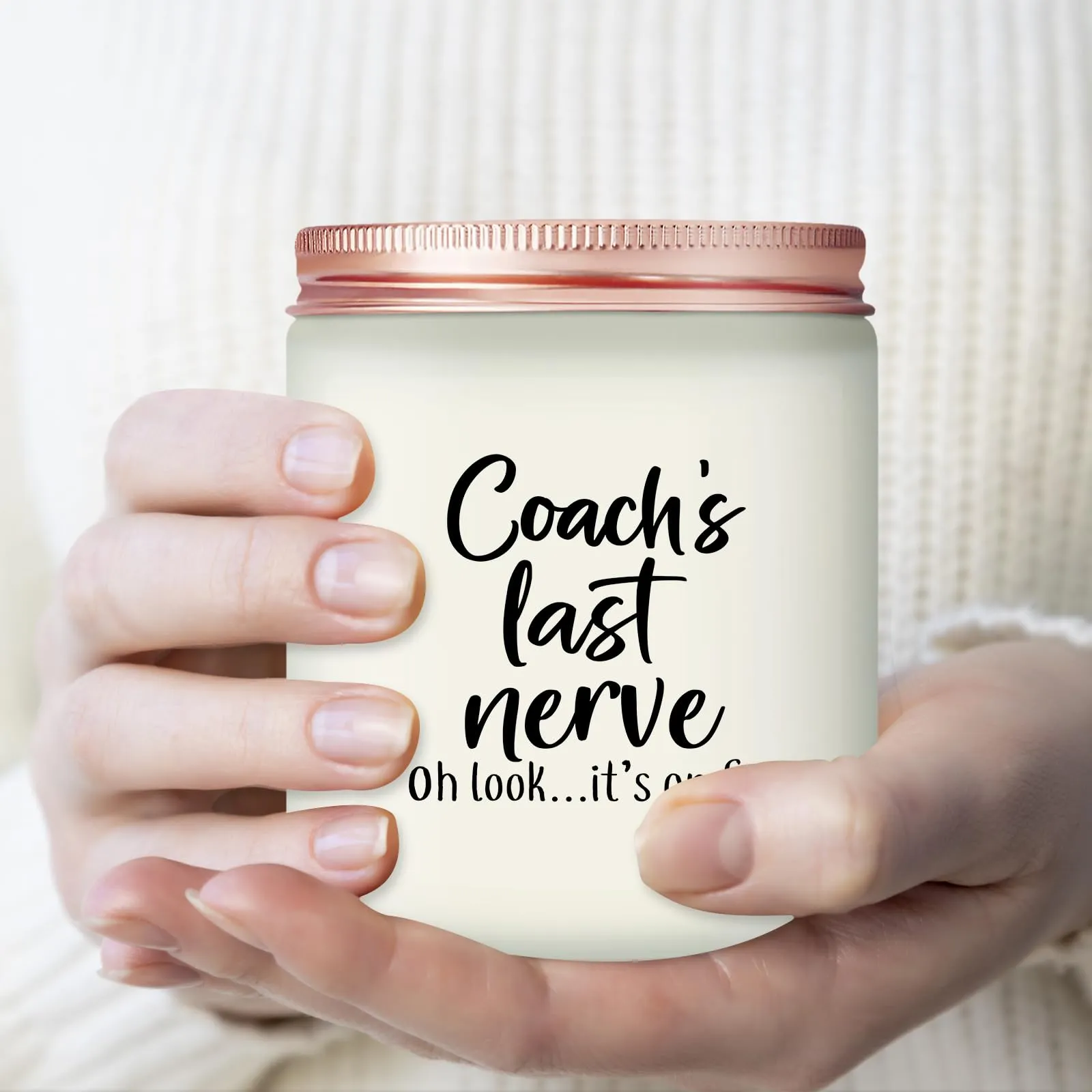 Risnoae Coach Gifts - Coach’s Last Nerve Candle - Appreciation Coach Gifts for Men Women - Christmas Birthday Gifts for Soccer Basketball Football Coach - Cheer Coach Gifts for Women