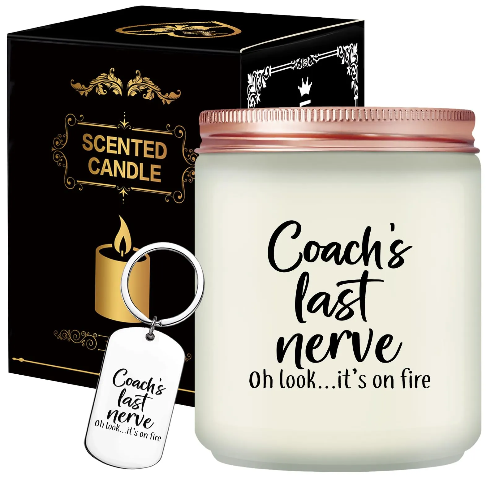 Risnoae Coach Gifts - Coach’s Last Nerve Candle - Appreciation Coach Gifts for Men Women - Christmas Birthday Gifts for Soccer Basketball Football Coach - Cheer Coach Gifts for Women