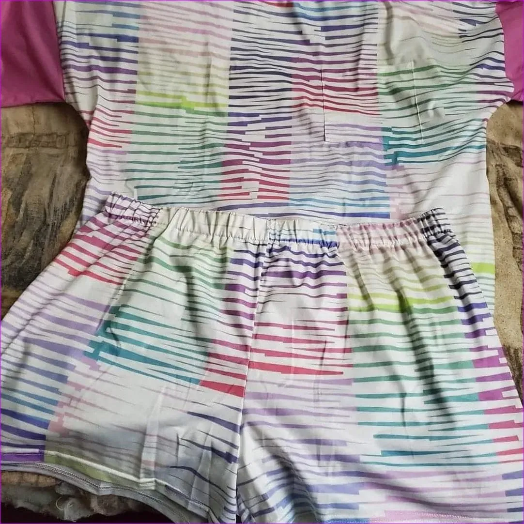 Scribbled Kids Tee and Sports Shorts Set