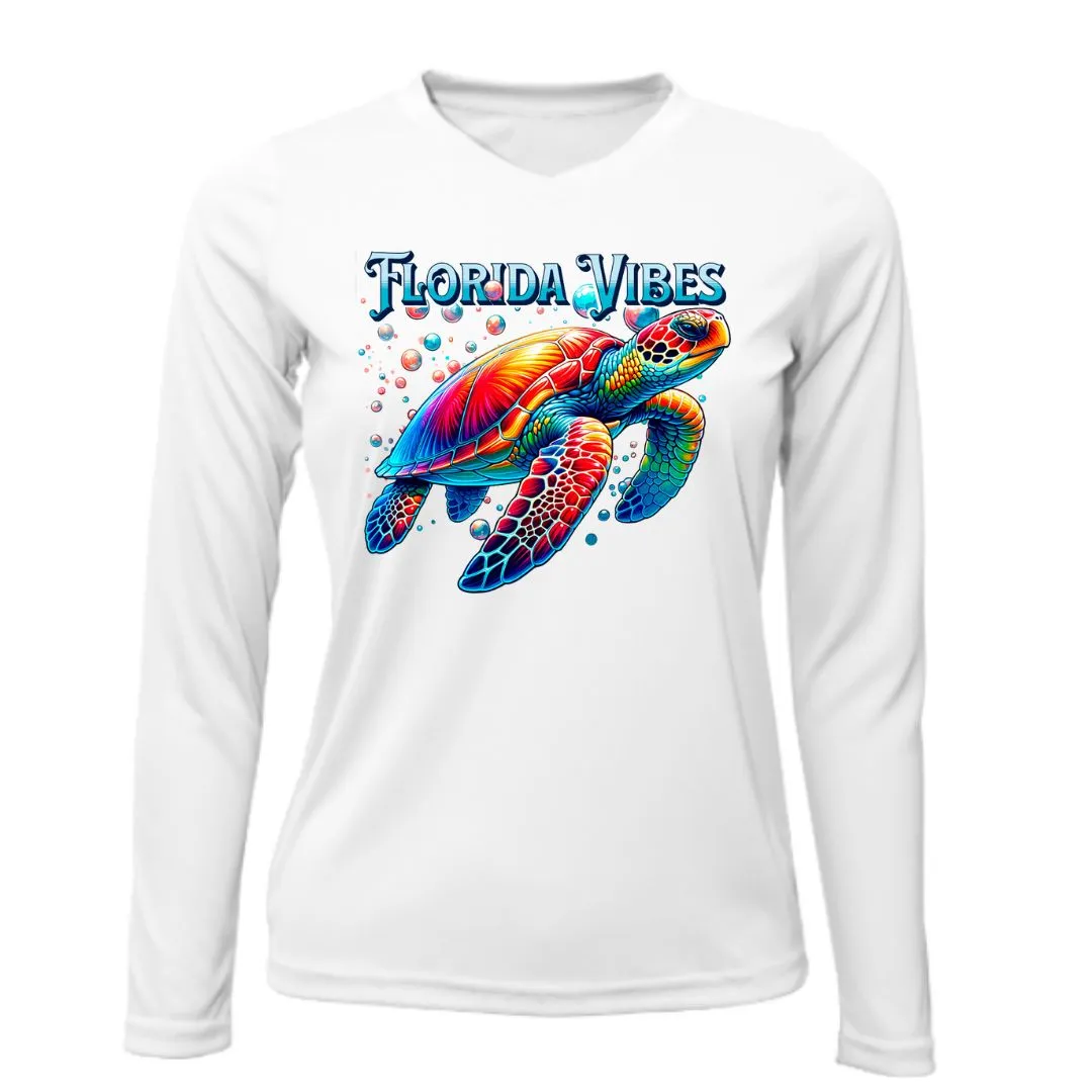 Sea Turtle Sun Shirt Women UPF50 - Florida or Custom Location