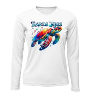 Sea Turtle Sun Shirt Women UPF50 - Florida or Custom Location