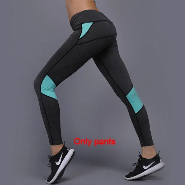 Sexy Yoga Set sports wear for women gym TShirt   Pants Breathable Gym Workout Clothes Compressed Yoga Leggings Sport Suit