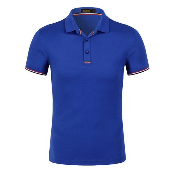 Short Sleeve Casual Polo Shirt Mens Fashion Solid Color Lapel