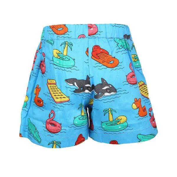 SKY BLUE PRINT SHORT SET FOR BOYS