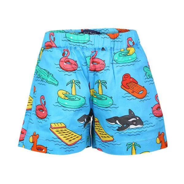 SKY BLUE PRINT SHORT SET FOR BOYS