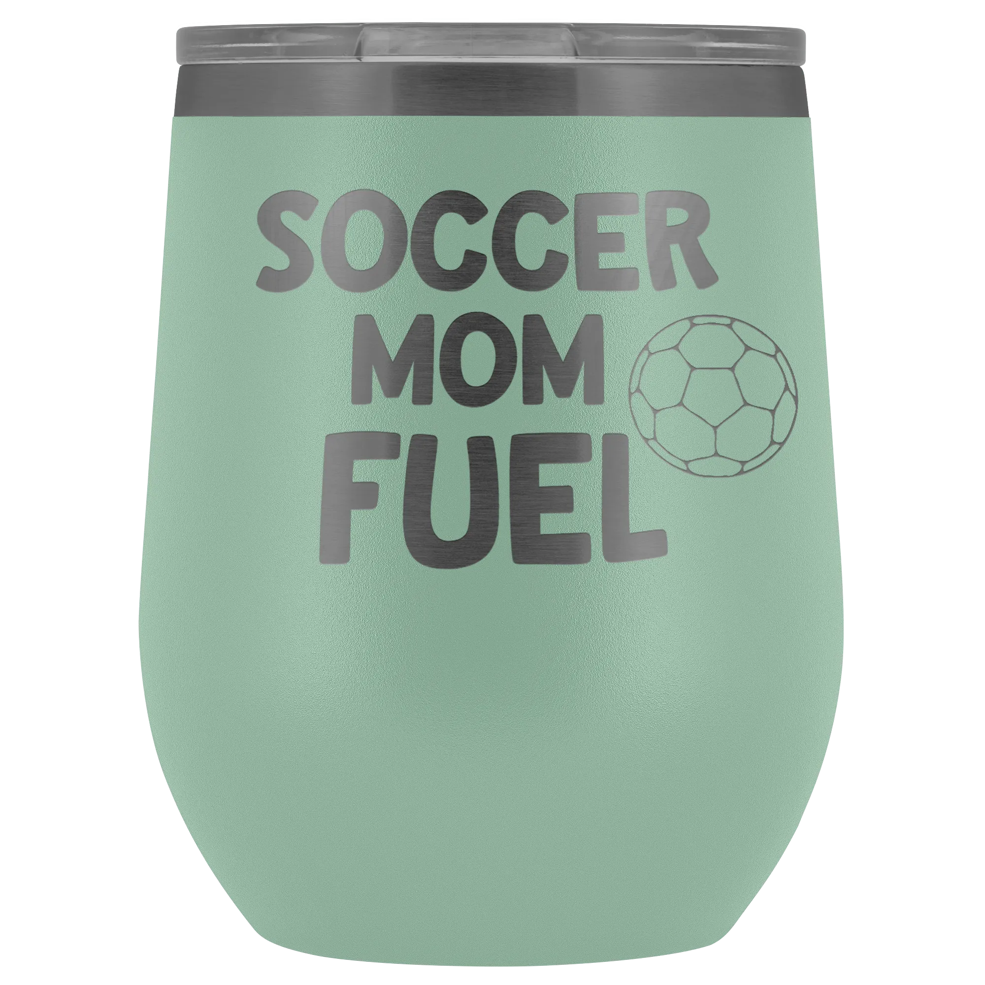 Soccer Mom Fuel Laser Engraved Etched Wine Tumbler