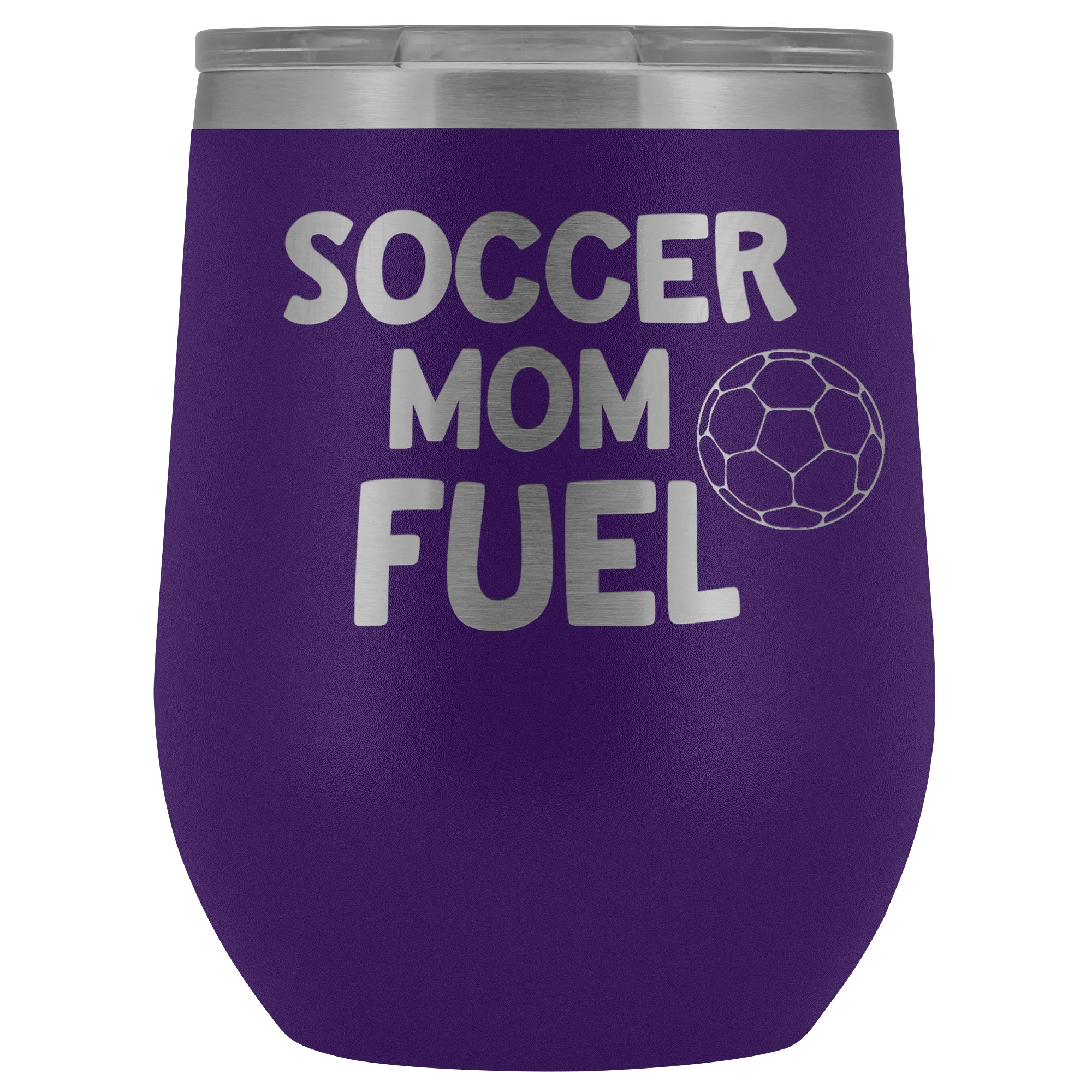 Soccer Mom Fuel Laser Engraved Etched Wine Tumbler